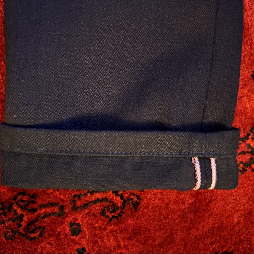 Momotaro Limited Edition Black Selvedge Jeans with Gray Stripes US 30x30 14.70oz - Picture 7 of 7